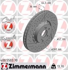Купить 400.5503.70 Zimmermann Тормозные диски CL-Class