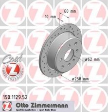 Гальмівний диск 150.1129.52 Zimmermann фото 1