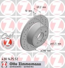 Гальмівний диск 430.1475.52 Zimmermann фото 1