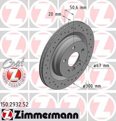 Купить 150.2932.52 Zimmermann Тормозные диски БМВ Х1 Е48 2.0
