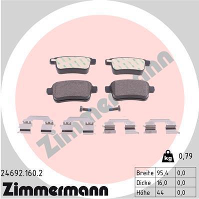 Гальмівна колодка 24692.160.2 Zimmermann –  фото 1