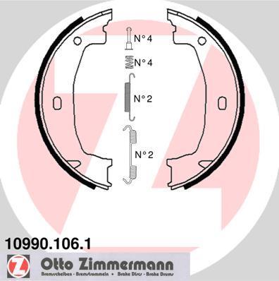 Купить 10990.106.1 Zimmermann Тормозные колодки  4-series (F32, F33, F36) 2.0 