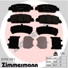Тормозная колодка 25792.170.1 Zimmermann –  фото 1