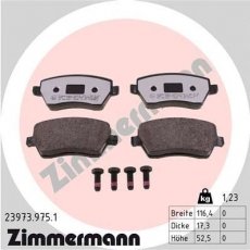 Купити 23973.975.1 Zimmermann Гальмівні колодки  Symbol 2 (1.2 16V, 1.5 dCi, 1.6 16V) 