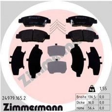 Купить 24979.165.2 Zimmermann Тормозные колодки  Джаз (1.2, 1.3) 