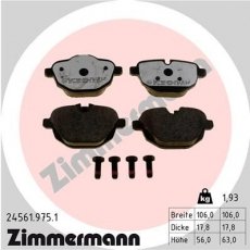 Купить 24561.975.1 Zimmermann Тормозные колодки  BMW X3 F25 (1.6, 2.0, 3.0) 