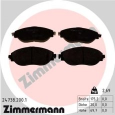Гальмівна колодка 24738.200.1 Zimmermann –  фото 1