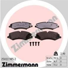 Тормозная колодка 25022.985.2 Zimmermann –  фото 1