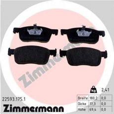 Гальмівна колодка 22593.175.1 Zimmermann –  фото 1