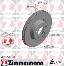 Купить 400.5515.30 Zimmermann Тормозные диски Мерседес 205 (1.6, 2.0, 2.1)