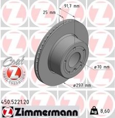 Купить 450.5221.20 Zimmermann Тормозные диски Discovery (2.5 Td5, 4.0 V8)
