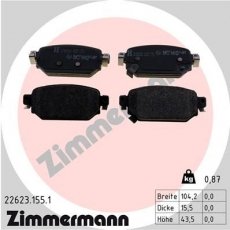 Купити 22623.155.1 Zimmermann Гальмівні колодки  Mazda 3 BM 1.5 D 