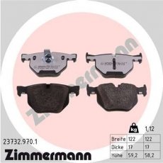 Купить 23732.970.1 Zimmermann Тормозные колодки  BMW E60 (E60, E61) (2.0, 2.2, 2.5, 3.0) 