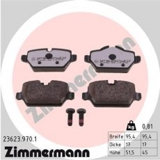 Купить 23623.970.1 Zimmermann Тормозные колодки  БМВ Е90 (Е90, Е91, Е92, Е93) (1.6, 2.0) 