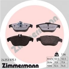 Купить 24253.975.1 Zimmermann Тормозные колодки  GL-CLASS ГЛК (2.0, 2.1, 3.0, 3.5) 