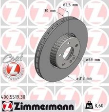 Купити 400.5519.30 Zimmermann Гальмівні диски Мерседес 205 (2.0, 2.1)