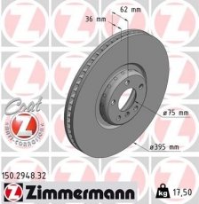 Купить 150.2948.32 Zimmermann Тормозные диски БМВ Х5 (Е70, Ф15) (2.0, 3.0, 4.4)