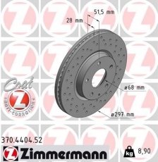 Купить 370.4404.52 Zimmermann Тормозные диски Mazda 6