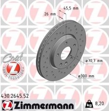 Гальмівний диск 430.2645.52 Zimmermann фото 1