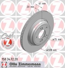 Гальмівний диск 150.3472.20 Zimmermann фото 1