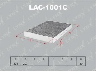 Купити LAC-1001C LYNXauto Салонний фільтр Эксео