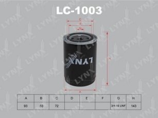Масляный фильтр LC-1003 LYNXauto фото 1
