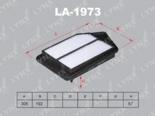 Повітряний фільтр LA-1973 LYNXauto –  фото 1