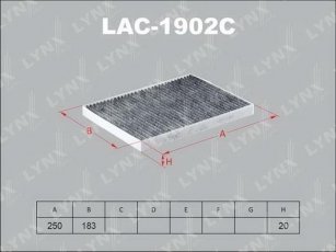Купити LAC-1902C LYNXauto Салонний фільтр (из активированного угля) Koleos (2.0 dCi, 2.5)