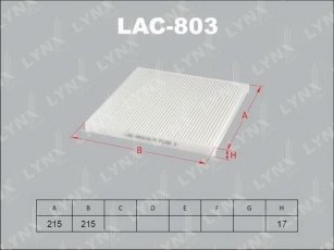 Салонний фільтр LAC-803 LYNXauto фото 1