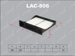 Салонный фильтр LAC-806 LYNXauto фото 1