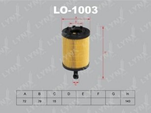 Масляний фільтр LO-1003 LYNXauto фото 1