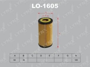 Масляний фільтр LO-1605 LYNXauto фото 1