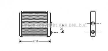 Купить OL6259 AVA QUALITY COOLING Радиатор печки Zafira A (1.6, 1.8, 2.0, 2.2)