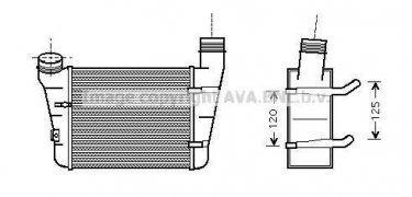 Купити AIA4221 AVA QUALITY COOLING Інтеркулер Ауді А4 (Б6, Б7) (1.9, 2.0)