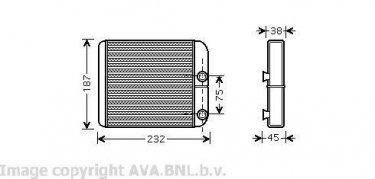 Купить VO6129 AVA QUALITY COOLING Радиатор печки