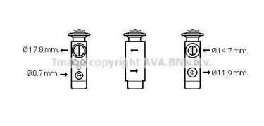 Купити CN1219 AVA QUALITY COOLING Клапан кондиціонера Експерт