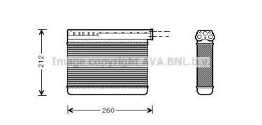 Радиатор печки BW6166 AVA QUALITY COOLING фото 1