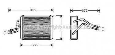 Купить FD6317 AVA QUALITY COOLING Радиатор печки Transit 6 (2.0, 2.3, 2.4)