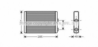 Купить FT6325 AVA QUALITY COOLING Радиатор печки Скудо (1.6 D Multijet, 2.0 D Multijet)