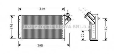 Купить CN6129 AVA QUALITY COOLING Радиатор печки Джампи (1.6, 1.9, 2.0)