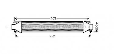Купить FT4321 AVA QUALITY COOLING Интеркулер Doblo 230 (1.3 D Multijet, 1.4)