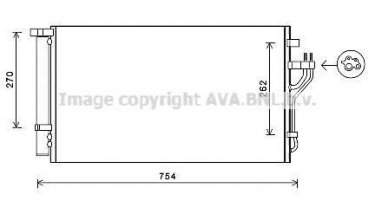 Купити HYA5279D AVA QUALITY COOLING Радіатор кондиціонера Спортейдж (1.6, 2.0)