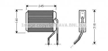 Купить DWA6026 AVA QUALITY COOLING Радиатор печки Espero (1.5, 1.8, 2.0)