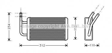 Радиатор печки FD6215 AVA QUALITY COOLING фото 1