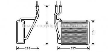 Купить FD6329 AVA QUALITY COOLING Радиатор печки Фиеста 5 (1.2, 1.3, 1.4, 1.6, 2.0)