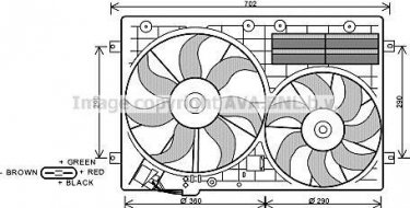 Вентилятор охолодження VW7529 AVA QUALITY COOLING фото 1
