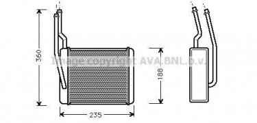 Купить FD6272 AVA QUALITY COOLING Радиатор печки Focus 1 (1.4, 1.6, 1.8, 2.0)