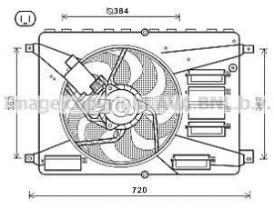 Купить FD7556 AVA QUALITY COOLING Вентилятор охлаждения Ford