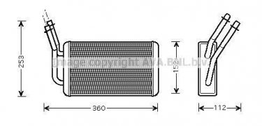 Купить FD6316 AVA QUALITY COOLING Радиатор печки Транзит 6 (2.0, 2.3, 2.4)