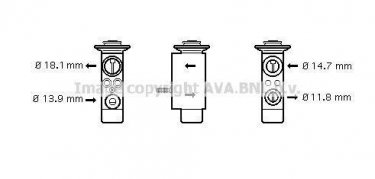 Клапан кондиціонера BW1085 AVA QUALITY COOLING фото 1